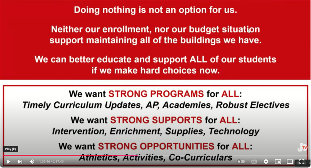  slide detailing need for strong programs and supports for students